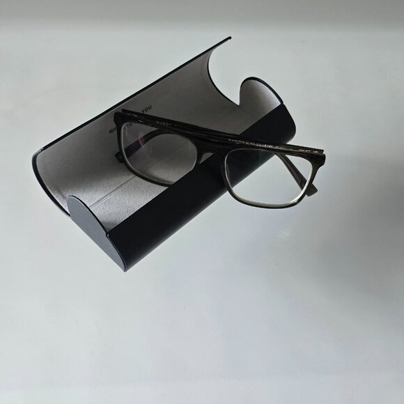 Warby Parker Fletcher W 719 Eyeglasses Frames Black Full Rim Square 57-17-145 - Picture 2 of 8